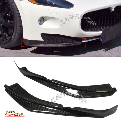 Parachoques delantero divisor labio de fibra de carbono real para Maserati GranTurismo Coupe 08-14 - Imagen 3 de 8