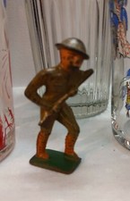 Antique Vintage Barclay Manoil Metal Toy Soldier Standing with Gun WW1