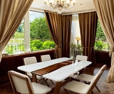 White Epoxy Resin Dining Table Top Wooden Live Edge Office Meeting Furniture Dec