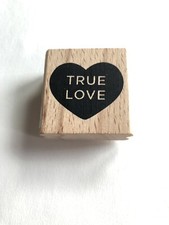 New Happy Valentines Day TRUE LOVE heart Mounted Rubber Stamp valentine