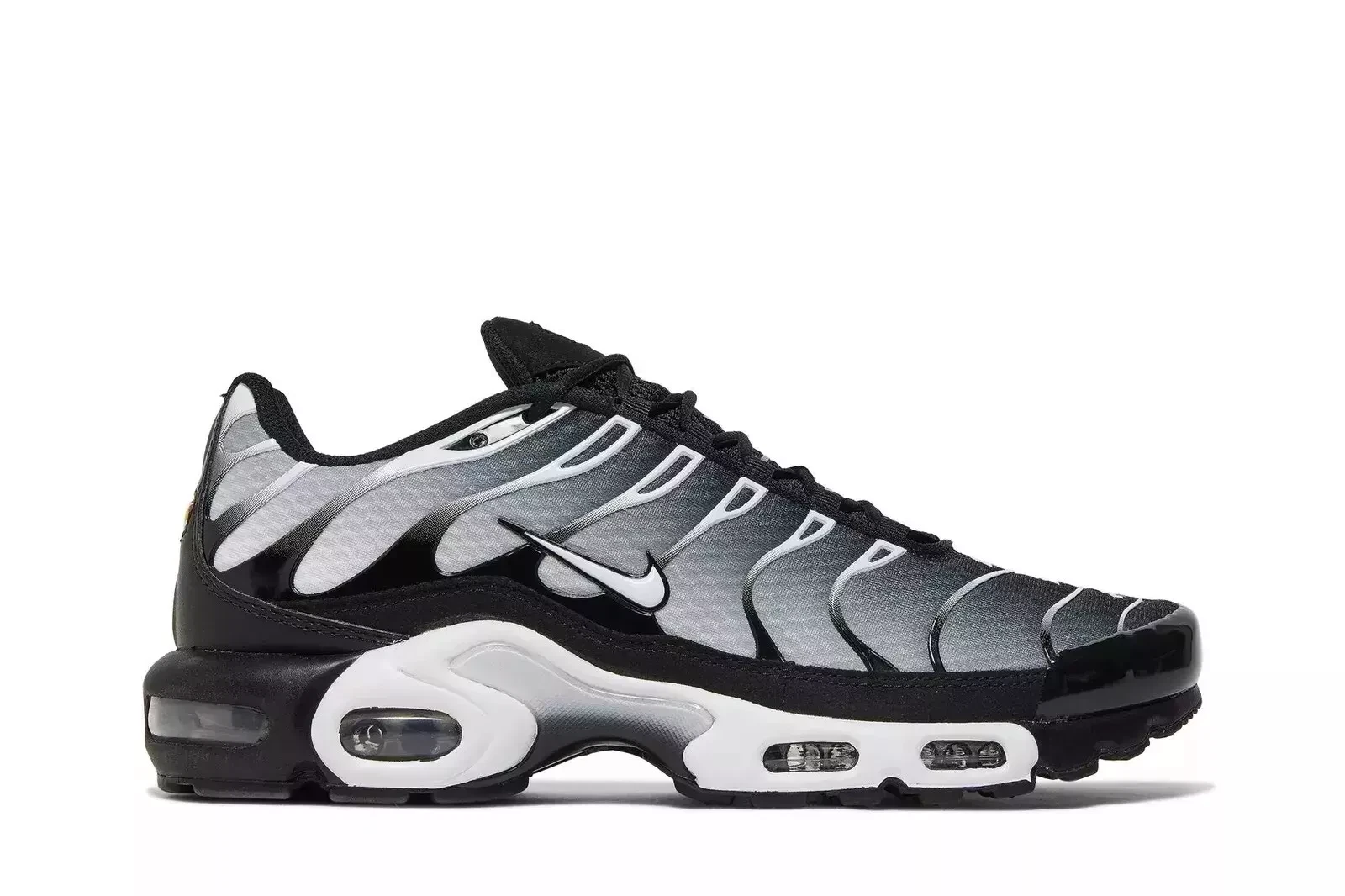 New Nike Air Max Plus TN - Black Metal Silver Men's Air Cushion