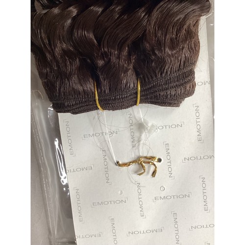 14" Classic Deep Wave Color #4 Dark Brown Blended Hair Extensions Track Emotion - Picture 3 of 4