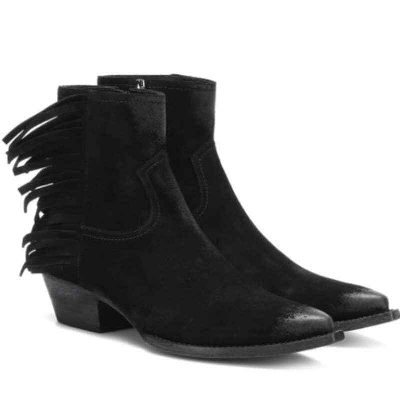SAINT LAURENT YSL Lukas Stivaletti neri tacco