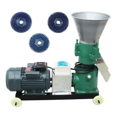 2MM 4MM 6MM Feed Pellet Mill Machine 3-Heads Feed Pellet Maker 6HP Motor 220V