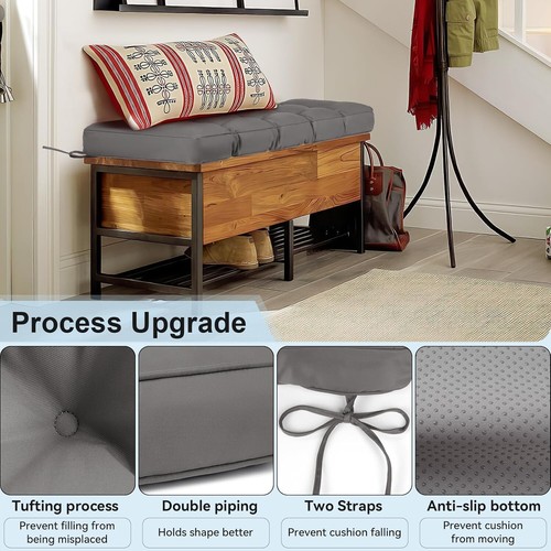 Luxury 36-Inch Long Seat Cushion - High-Density Foam & Waterproof for Garden Use - Picture 6 of 9