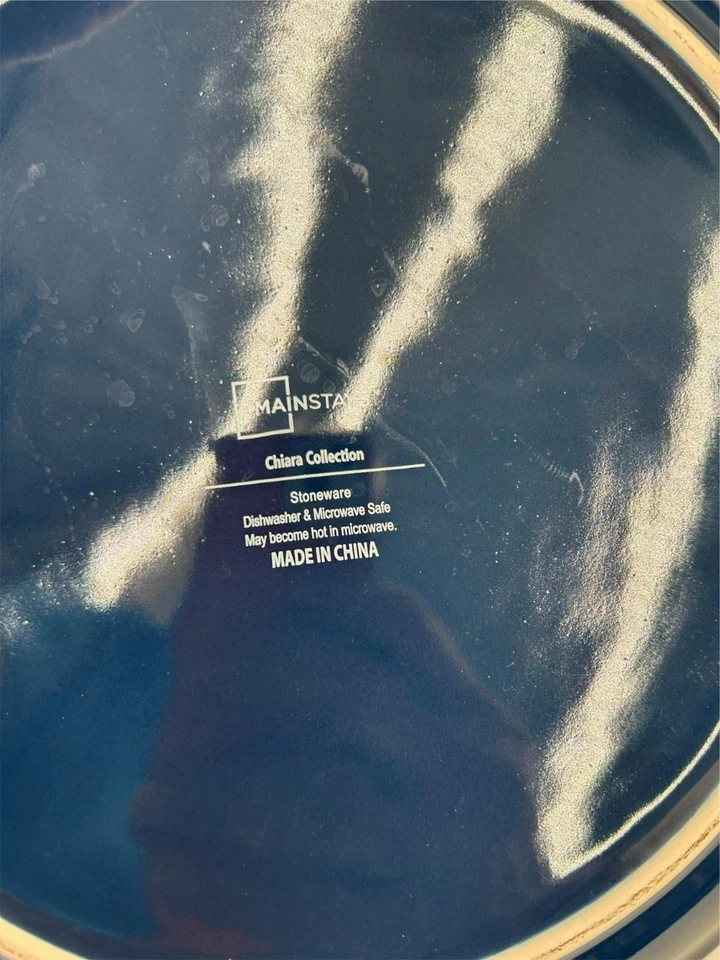 4) PRATOS DE JANTAR PRINCIPAIS COLEÇÃO CHIARA AZUL - Imagem 3 de 3