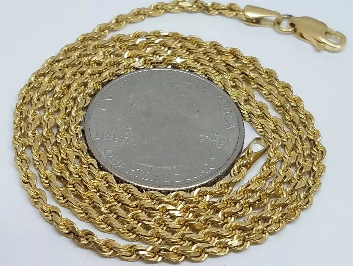 100 gram 14k cheap gold rope chain