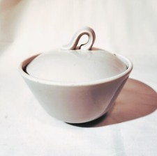 Homer Laughlin JUBILEE Gray Sugar Bowl with Lid โ Made in USA