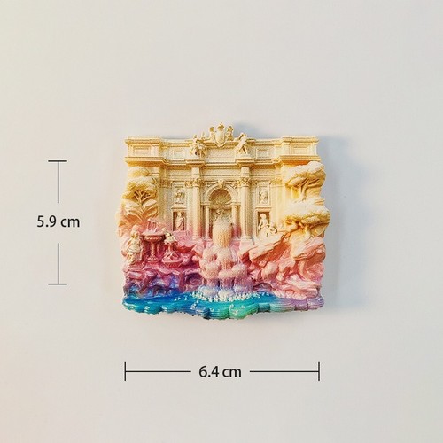 Wunschbecken Rom Italien Tourist Reise Souvenir 3D Harz Kühlschrankmagnet Handwerk - Bild 4 von 5
