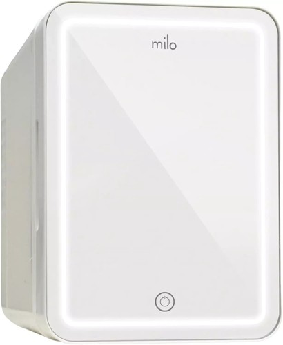 Milo Skincare Fridge with Dimmable LED Mirror 4 L/6 Can, Makeup Mini Fridge for - Picture 2 of 7
