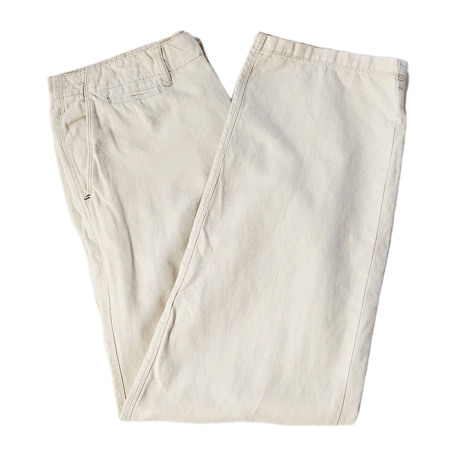 Tommy Bahama Jeans Linen Blend Pants Slash Pocket Mens Sz 35 X 34 Beige