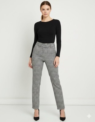 Express 0 R Editor Black White Houndstooth Bootcut Trouser Dress Pants 0R XXS
