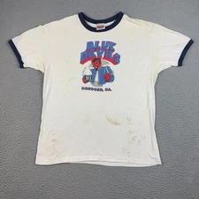Vintage Hanes 1980's Blue Devils Concord California Ringer Shirt Extra Large USA
