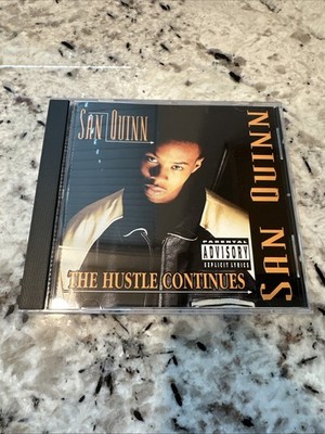 San Quinn - The Hustle Continues (CD 1996 Get Low Records) VG Rare OOP Bay Area