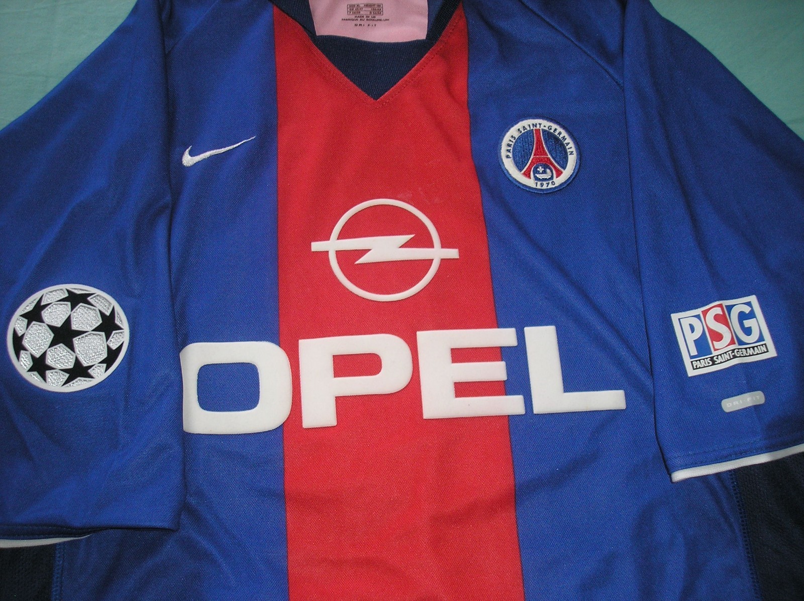 MAGLIA PSG 2000 2001 NIKE OPEL - OKOCHA 10 - MATCH WORN CHAMPIONS LEAGUE MILAN