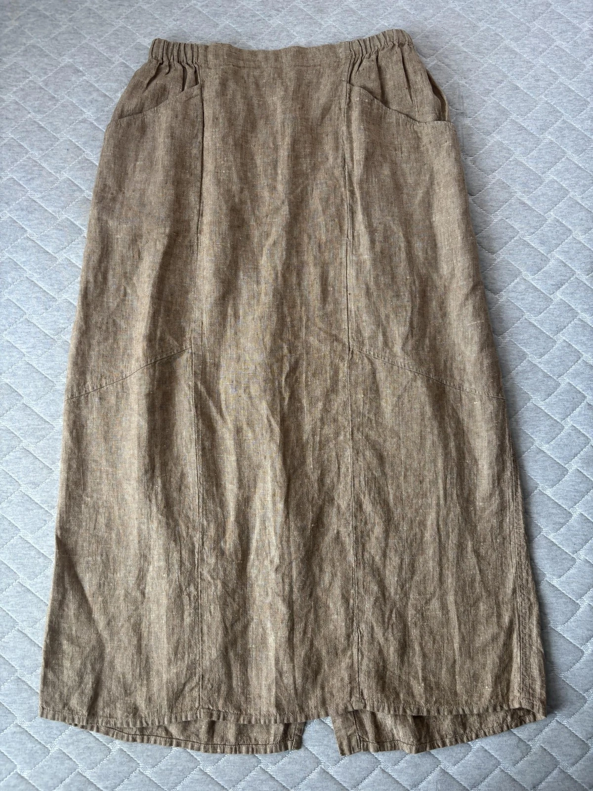 FLAX Skirt Womens Large Beige 100% Linen Long Elastic Waist Pockets Maxi Summer
Opens in a new windo
