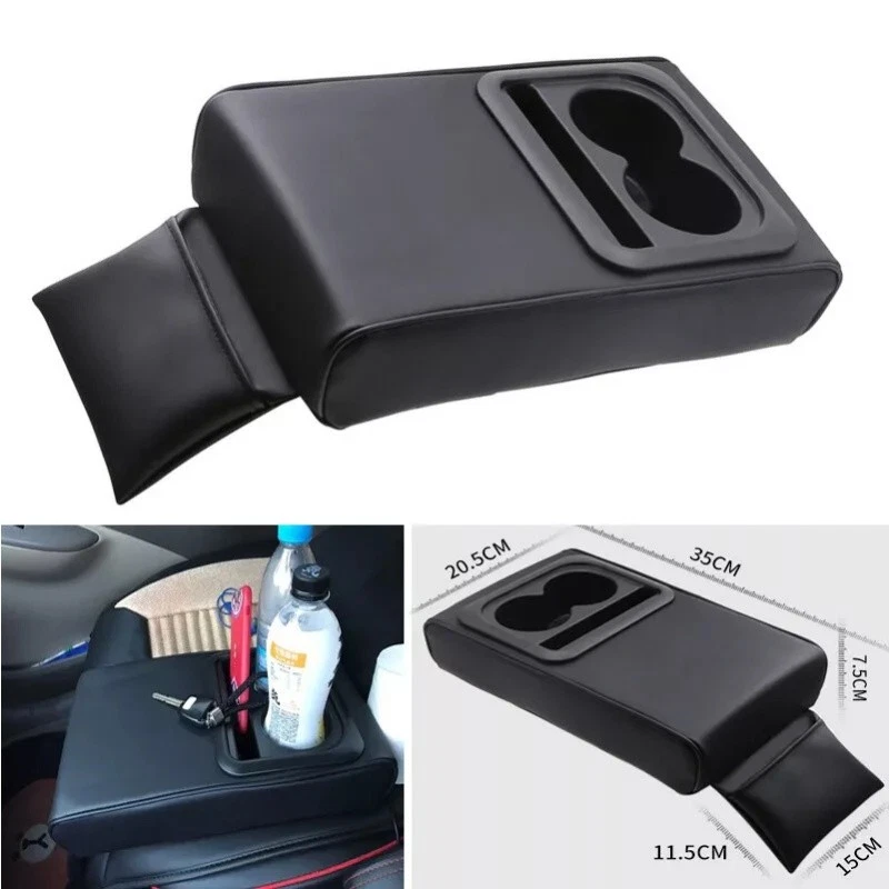 Car Armrest Cover Pad with Cup Holder Memory Foam Armrest Cushion for Most Cars - Image 2 of 4