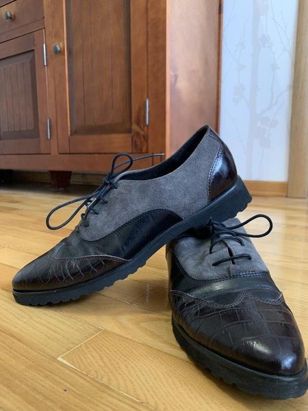 Women Pollini Oxford Black Leather 39