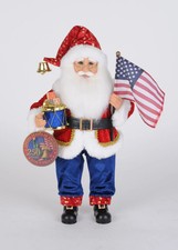 Karen Didion Originals The Stars and Stripes Santa  CC14-17 New