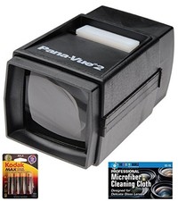 Pana-Vue 2 Illuminated Slide Viewer  AA Batteries  Microfiber Cleaning Cloth
