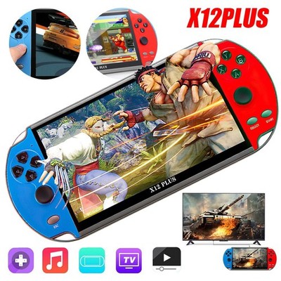 X12 16GB Handheld Spielkonsole 2700 Spiele 7 Zoll Kinder Video Retro Game Conso