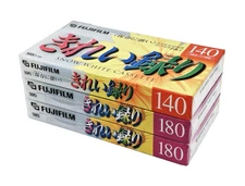 Lot of 3 FUJIFILM VHS Tapes T-140 & T-180 Kirei-dori HG Snow White New Sealed