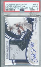 parker washington rookie rc draft auto jersey patch penn state psu college #/25