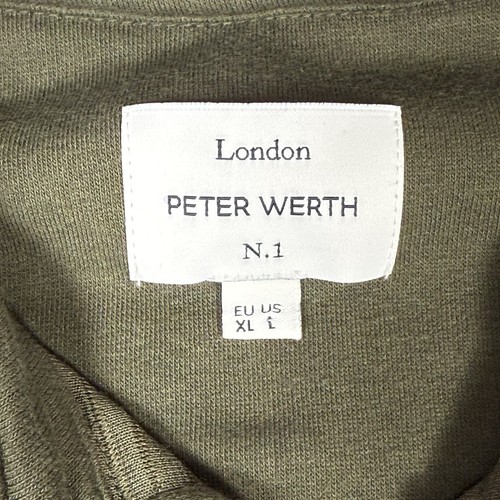 Peter Werth London N.1 Magson Polo Sweatshirt Long Sleeve Green Sz L - Picture 3 of 8