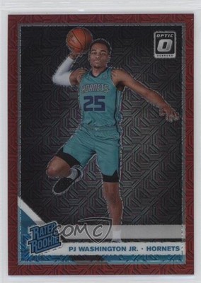 2019 Donruss Optic Rated Choice Red Prizm 79/88 PJ Washington Jr Rookie RC 0jr1