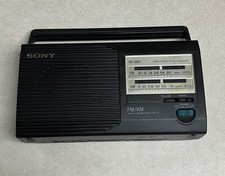 Vintage Sony FM/AM 2 BAND Radio ICF-24 Portable 4 AA Batteries or Power Cord