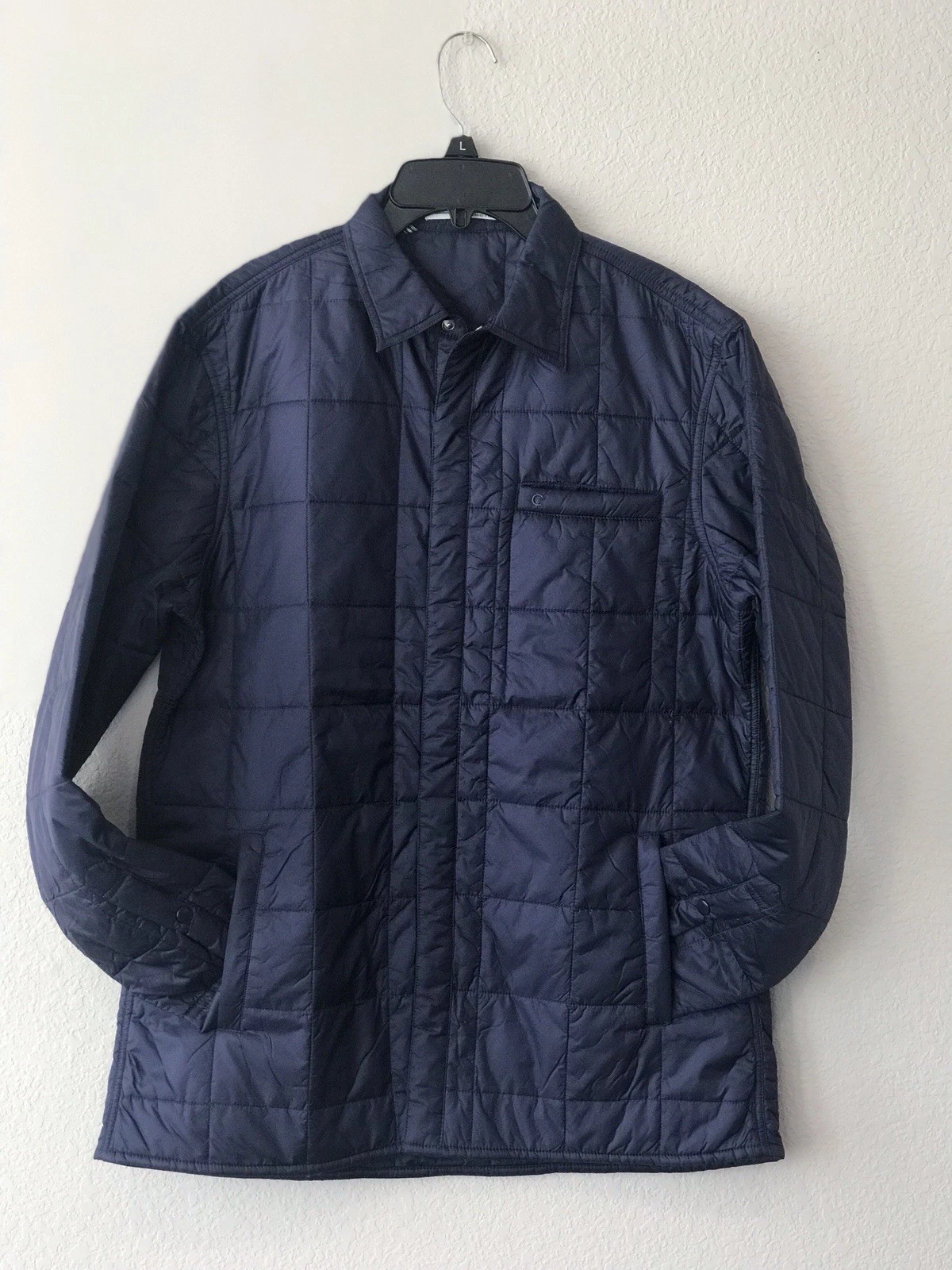 Criquet Quilted Shacket Men’s SMALL Blue, NWOT