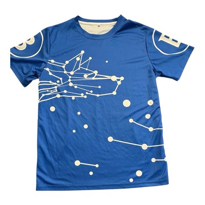Bitdefender Anti Virus Logo Unisex T-Shirt Blue Large Wolf Head Soccer