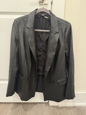 Free People Black Notch Lapel Blazer Single-Breasted Lined XS Women's Jacket