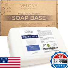 velona 2LB Goats Milk Soap Base - SLS/SLES Free Melt  Pour Natural Soap Making