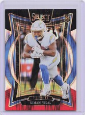 2024 Panini Select Kimani Vidal Black & Red Prizm Shock Chargers #15 Rookie
