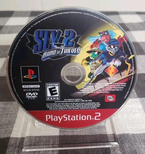 Sly 2: Band of Thieves - Greatest Hits (Sony PlayStation 2, 2004) Disc Only!