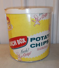 Potato Chips Lunch Box Cardboard Container 19 oz Empty Fresh Crisp Vintage — photo 2