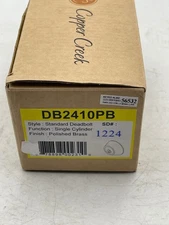 Copper Creek Deadbolt Door Lock Single Cylinder Polished Brass DB2410PB