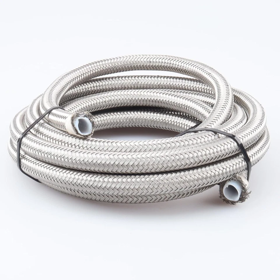 -6 AN PTFE Teflon Braided AN6-10FT, + Stainless Steel hose  Foto 3 de 4