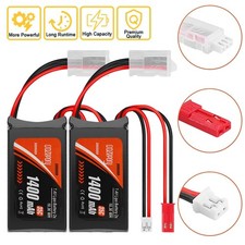 2Pack 7.4V Lipo Battery 1400mAh PH2.0 &JST Plug A xial SCX24 for WL Toys RC Car