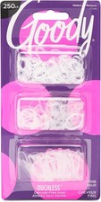 Goody Ouchless Polyband Hair Ties - 250 Ct, Clear, Latex Hair Bands for Women's