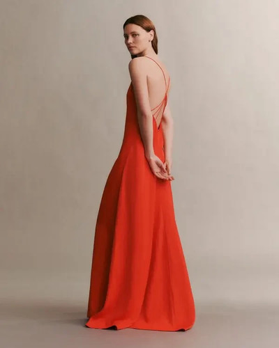 NWT 1,195 TWP Josephine Mermaid Gown- Cherry Tomato 4 - Picture 4 of 6