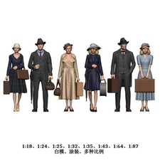 1/18 1/35 1/43 1/64 1/87 Retro Traveler Scene Props Figure Model For Car Vehicle