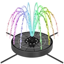Solar Fountain Pump with 3 Spray Height Adjustments, Upgraded Glass Solar Bird 