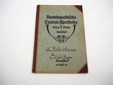 Katalog mit Preisliste Hom&ouml;opathische Central Apotheke Cannstatt Stuttgart 1907