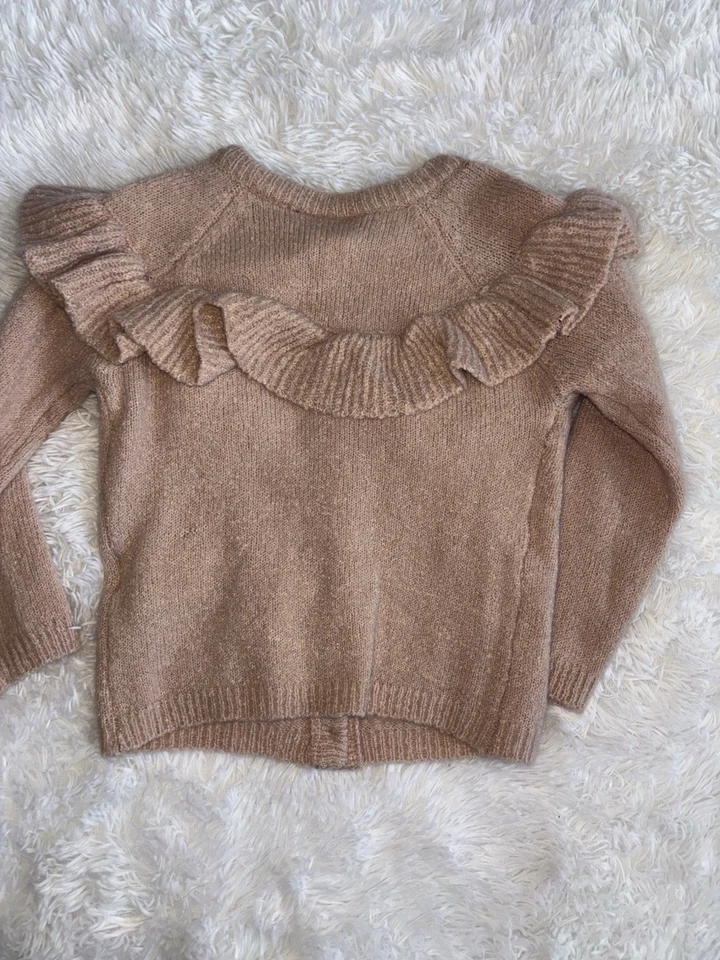 Laura Ashley niñas talla 18 mos. Cárdigan suéter marrón claro. Bonito. Nt. desc* Foto 4 de 4