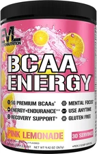 EVL Bcaas Amino Acids Powder - BCAA Energy Pre Workout Powder for Muscle Recover