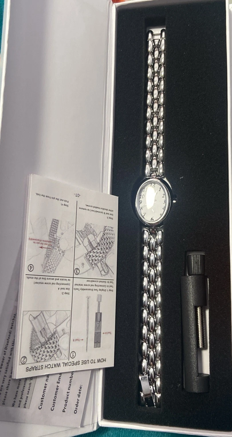 Orologio Diao Fendi Donna Elegante Link Argento D36 Nuovo Con Scatola