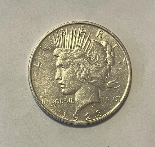 1923-D AU+ Peace Silver Dollar