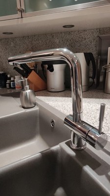 Original Franke Küchenarmatur Chrom Einhebelmischer mit Zugauslauf .